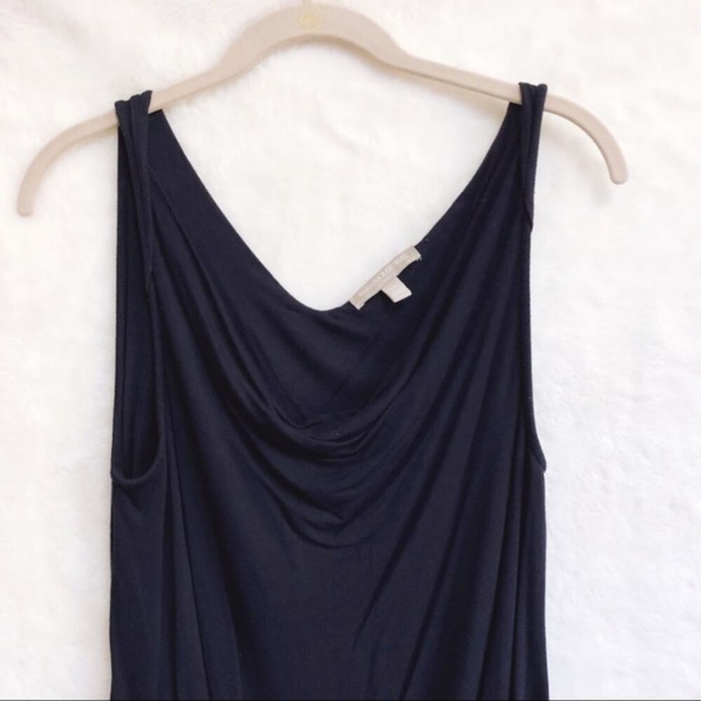 Banana Republic Navy Midi Tied V-Neck Dress - Picture 5 of 13